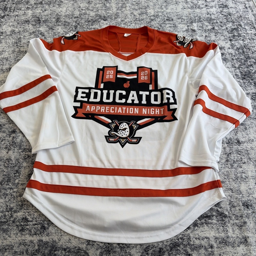 Anaheim Ducks 2025-2026 EDUCATOR Jersey Sz Medium Orange New NHL Hockey Limited